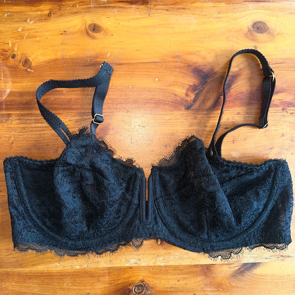 Auden Elegant Black Lace Bra Sz 36C
